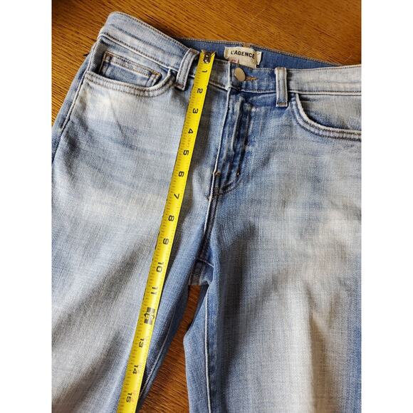 L'AGENCE Jeans 25 Womens High Rise Destroyed El Matador Raw Hems Distressed - Picture 9 of 12